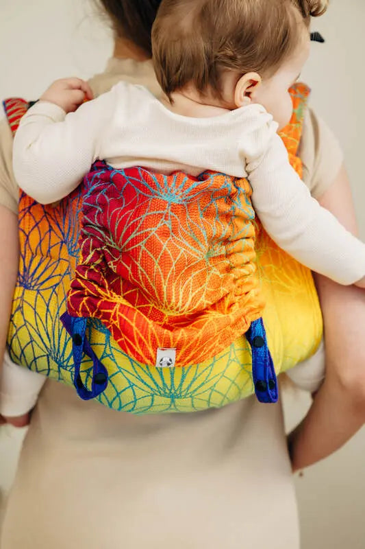 Lenny Buckle Onbuhimo PRO baby carrier , jacquard weave (100% cotton) - RAINBOW LOTUS - Woven Baby Size - Toddler   buckle_onbu_pro_carriers    #