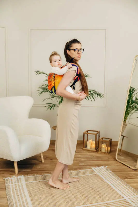 Lenny Buckle Onbuhimo PRO baby carrier , jacquard weave (100% cotton) - RAINBOW LOTUS - Woven Baby Toddler   buckle_onbu_pro_carriers    #