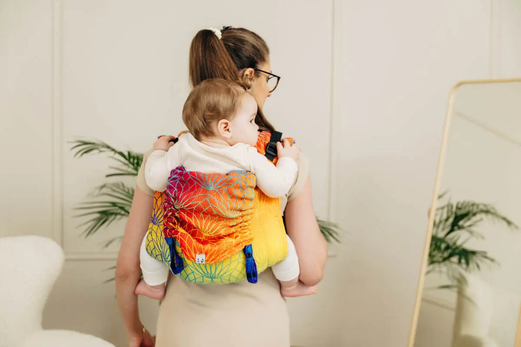 Lenny Buckle Onbuhimo PRO baby carrier , jacquard weave (100% cotton) - RAINBOW LOTUS - Woven Baby Toddler   buckle_onbu_pro_carriers    #