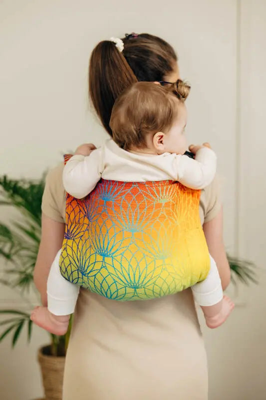 Lenny Buckle Onbuhimo PRO baby carrier , jacquard weave (100% cotton) - RAINBOW LOTUS - Woven Baby Toddler   buckle_onbu_pro_carriers    #