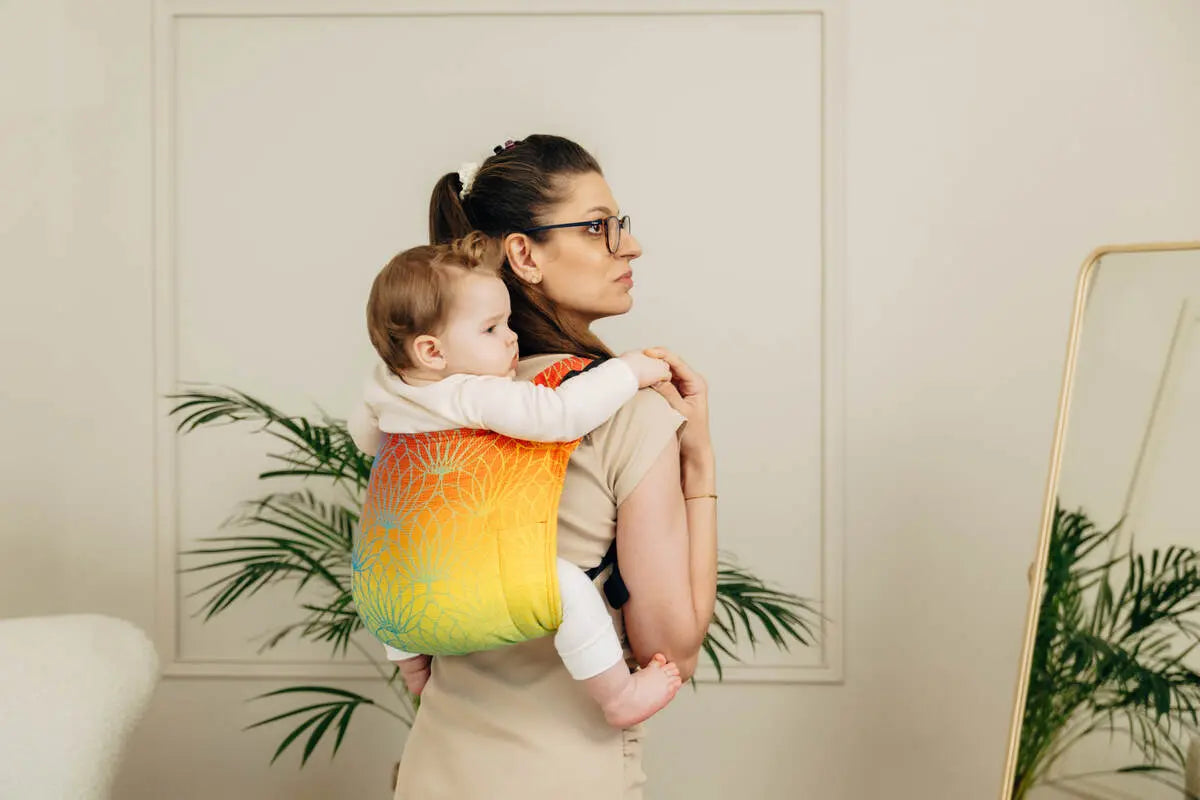 Lenny Buckle Onbuhimo PRO baby carrier , jacquard weave (100% cotton) - RAINBOW LOTUS - Woven Baby Toddler   buckle_onbu_pro_carriers    #