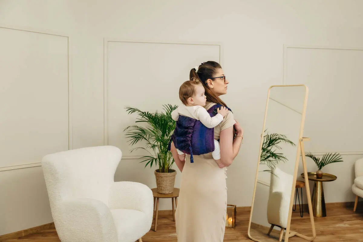 Lenny Buckle Onbuhimo PRO baby carrier, jacquard weave (100% cotton) - WILD WINE - BOUQUET - Woven Baby Size - Standard-Size - Toddler   buckle_onbu_pro_carriers    #