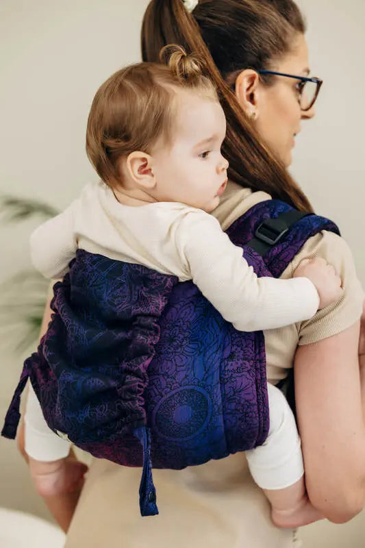 Lenny Buckle Onbuhimo PRO baby carrier, jacquard weave (100% cotton) - WILD WINE - BOUQUET - Woven Baby Size - Standard-Size - Toddler   buckle_onbu_pro_carriers    #