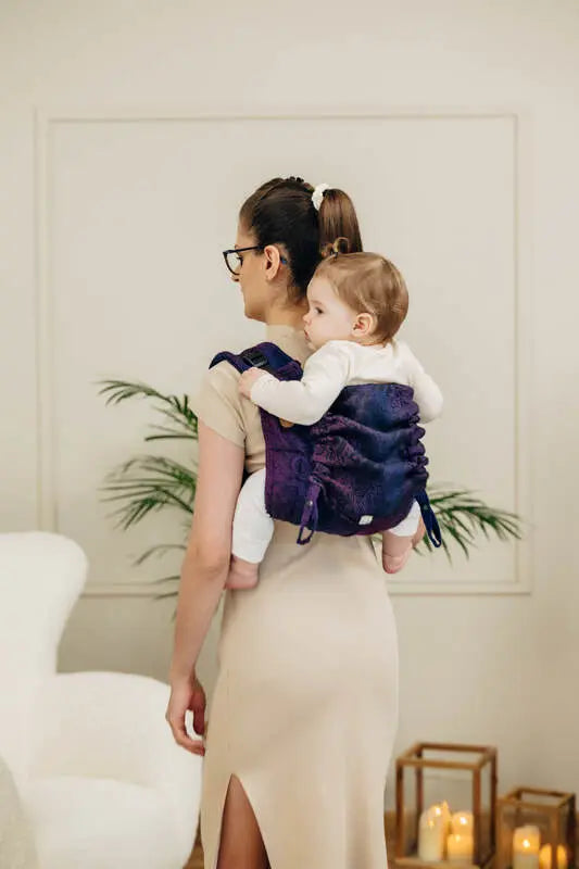 Lenny Buckle Onbuhimo PRO baby carrier, jacquard weave (100% cotton) - WILD WINE - BOUQUET - Woven Baby Size - Standard-Size - Toddler   buckle_onbu_pro_carriers    #