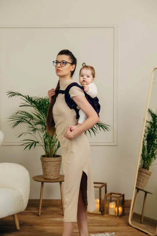 Lenny Buckle Onbuhimo PRO baby carrier, jacquard weave (100% cotton) - WILD WINE - BOUQUET - Woven Baby Standard   buckle_onbu_pro_carriers    #