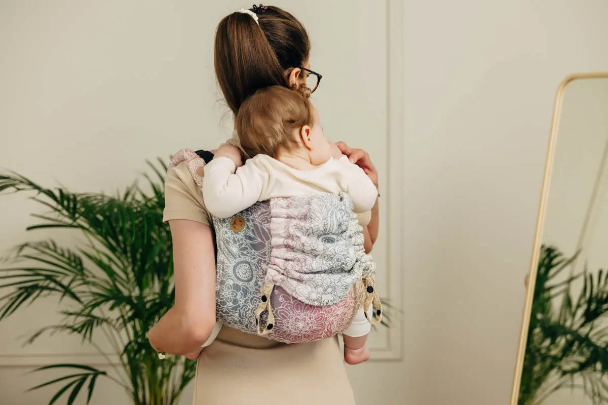 Lenny Buckle Onbuhimo PRO baby carrier, jacquard weave (100% cotton) - WILD WINE - VINEYARD - Woven Baby Standard   buckle_onbu_pro_carriers    #