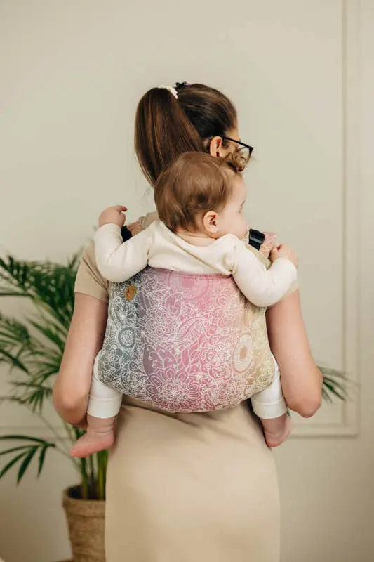 Lenny Buckle Onbuhimo PRO baby carrier, jacquard weave (100% cotton) - WILD WINE - VINEYARD - Woven Baby Standard   buckle_onbu_pro_carriers    #