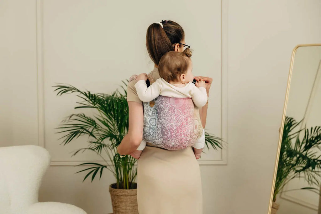 Lenny Buckle Onbuhimo PRO baby carrier, jacquard weave (100% cotton) - WILD WINE - VINEYARD - Woven Baby Standard   buckle_onbu_pro_carriers    #