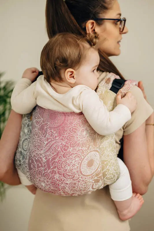 Lenny Buckle Onbuhimo PRO baby carrier, jacquard weave (100% cotton) - WILD WINE - VINEYARD - Woven Baby Standard   buckle_onbu_pro_carriers    #
