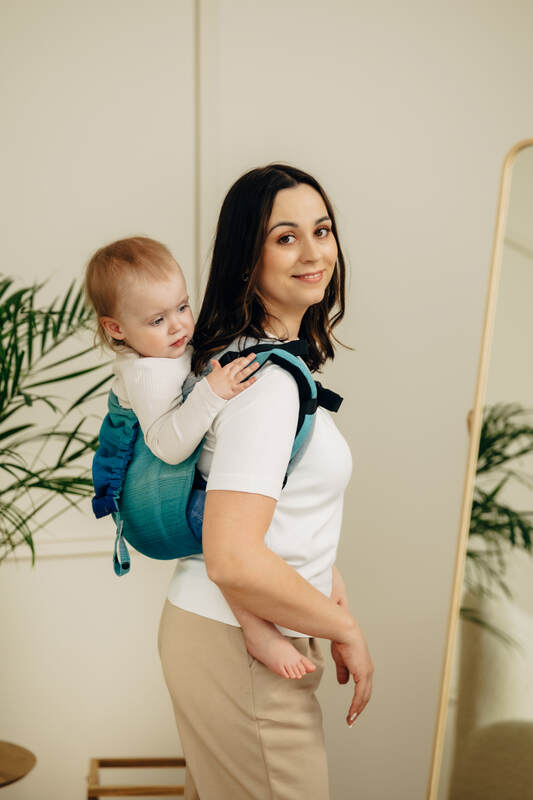 Lenny Buckle Onbuhimo PRO baby carrier, broken-twill weave (100% cotton) - AIRGLOW
