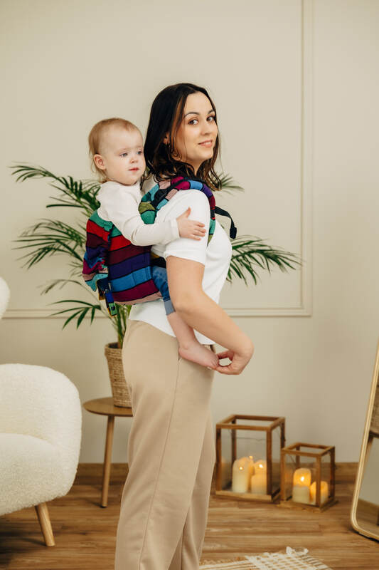 Lenny Buckle Onbuhimo PRO baby carrier, broken-twill weave (100% cotton) - CAROUSEL OF COLORS