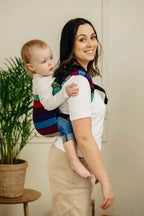 Lenny Buckle Onbuhimo PRO baby carrier, broken-twill weave (100% cotton) - CAROUSEL OF COLORS - Woven Baby Standard   buckle_onbu_pro_carriers    #