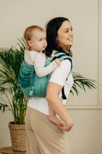Lenny Buckle Onbuhimo PRO baby carrier, herringbone weave (100% cotton) - LITTLE HERRINGBONE OMBRE GREEN - Woven Baby Preschool   buckle_onbu_pro_carriers    #