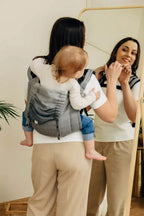 Lenny Buckle Onbuhimo PRO baby carrier, herringbone weave (100% cotton) - LITTLE HERRINGBONE OMBRE GREY - Woven Baby Standard   buckle_onbu_pro_carriers    #