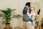 Lenny Buckle Onbuhimo PRO baby carrier, herringbone weave (100% cotton) - LITTLE HERRINGBONE OMBRE GREY - Woven Baby Standard   buckle_onbu_pro_carriers    #