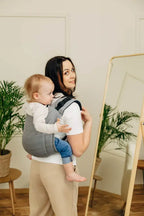 Lenny Buckle Onbuhimo PRO baby carrier, herringbone weave (100% cotton) - LITTLE HERRINGBONE OMBRE GREY - Woven Baby Standard   buckle_onbu_pro_carriers    #