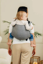 Lenny Buckle Onbuhimo PRO baby carrier, herringbone weave (100% cotton) - LITTLE HERRINGBONE OMBRE GREY - Woven Baby Standard   buckle_onbu_pro_carriers    #