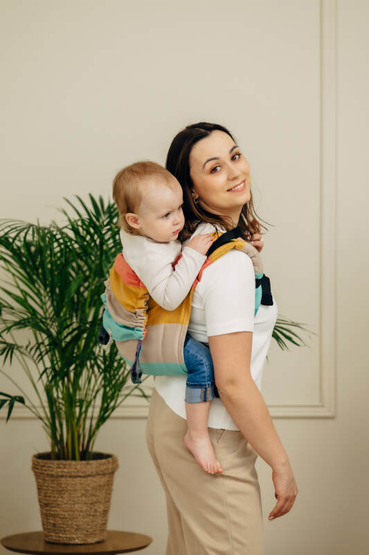 Lenny Buckle Onbuhimo PRO baby carrier, broken-twill weave (100% cotton) - PASTELS