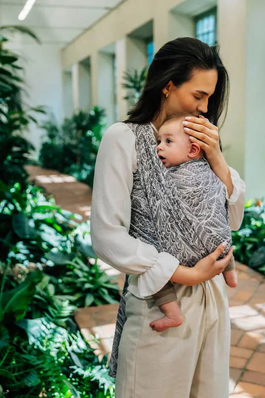 Baby Wrap, Jacquard Weave (100% bamboo viscose) - WILD SOUL - GAJUSZ - Woven Baby Size - S-Size - XS   long_woven_wraps    #