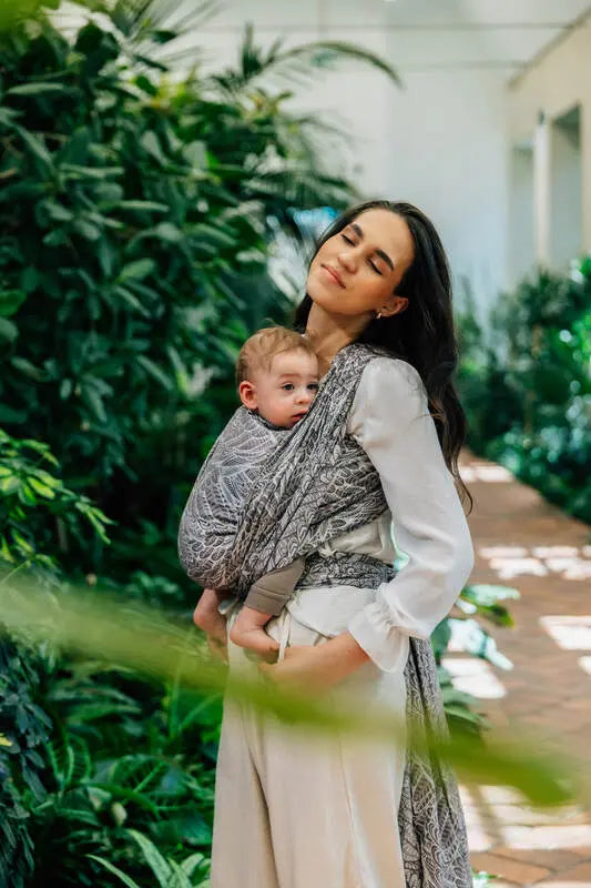 Baby Wrap, Jacquard Weave (100% bamboo viscose) - WILD SOUL - GAJUSZ - Woven Baby Size - S-Size - XS   long_woven_wraps    #