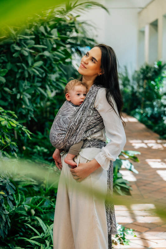 Baby Wrap, Jacquard Weave (100% bamboo viscose) - WILD SOUL - GAJUSZ - Woven Baby Size - S-Size - XS   long_woven_wraps    #