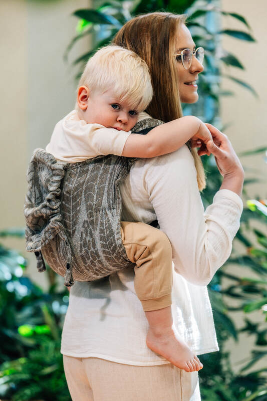 Lenny Buckle Onbuhimo PRO baby carrier, jacquard weave (63% cotton, 37% silk) - SKETCHES OF NATURE - EPIC