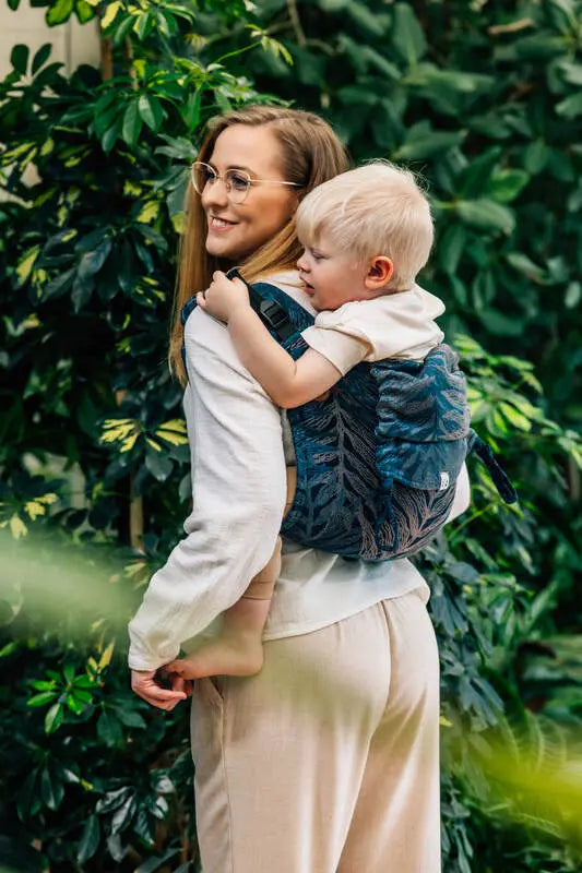 Lenny Buckle Onbuhimo PRO baby carrier, jacquard weave (54% cotton, 46% TENCEL™ Lyocell) - RAINFOREST - NOCTURNAL - Woven Baby Size - Standard   buckle_onbu_pro_carriers    #
