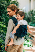 Lenny Buckle Onbuhimo PRO baby carrier, jacquard weave (63% cotton, 37% merino wool) - ZEBRA - SAVANNA