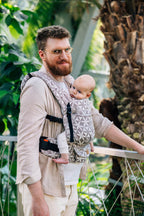 LennyLight Carrier, jacquard weave, (55% cotton, 45% TENCEL™ Lyocell) - HEXAFLOWERS - MIRROR (grade B) - Woven Baby Size - Standard   lenny_light    #