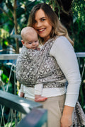 Baby Wrap, Jacquard Weave (55% cotton, 45% TENCEL™ Lyocell) - HEXAFLOWERS - MIRROR