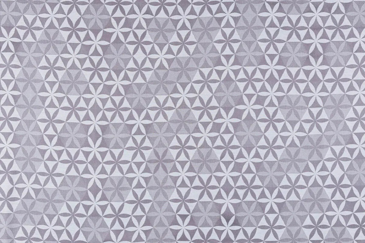Baby Wrap, Jacquard Weave (55% cotton, 45% TENCEL™ Lyocell) - HEXAFLOWERS - MIRROR - Woven Baby XS - 4   long_woven_wraps    #