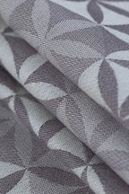 Baby Wrap, Jacquard Weave (55% cotton, 45% TENCEL™ Lyocell) - HEXAFLOWERS - MIRROR - Woven Baby XS - 4   long_woven_wraps    #