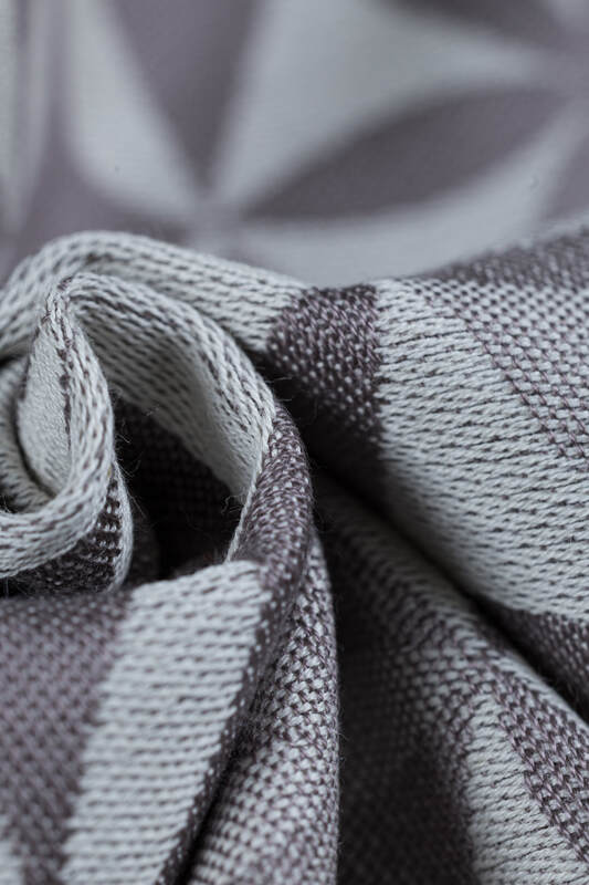 Baby Wrap, Jacquard Weave (55% cotton, 45% TENCEL™ Lyocell) - HEXAFLOWERS - MIRROR (grade B) - Woven Baby Size - M   long_woven_wraps    #