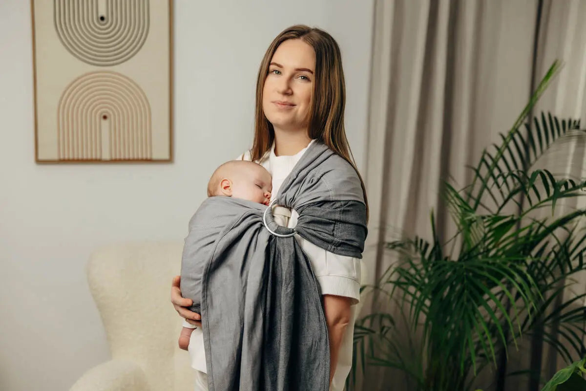 My First Ring Sling - HOWLITE - 100% Cotton - Broken Twill Weave -  with gathered shoulder - standard 1.8m - Woven Baby    ring_slings    #