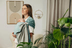 My First Ring Sling, Herringbone Weave (100% cotton) - with gathered shoulder - LITTLE HERRINGBONE BABY MINT - standard 1.8m (grade B) - Woven Baby    ring_slings    #