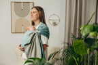 My First Ring Sling, Herringbone Weave (100% cotton) - with gathered shoulder - LITTLE HERRINGBONE BABY MINT - standard 1.8m (grade B) - Woven Baby    ring_slings    #