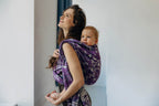 Baby Wrap, Jacquard Weave (39% merino wool, 28% combed cotton, 23% linen, 10% tussah silk) - EXPERIMENT no. 35 - Woven Baby XS - 4   long_woven_wraps    #