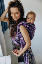 Baby Wrap, Jacquard Weave (39% merino wool, 28% combed cotton, 23% linen, 10% tussah silk) - EXPERIMENT no. 35 - Woven Baby XS - 4   long_woven_wraps    #
