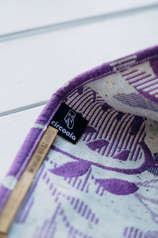 Baby Wrap, Jacquard Weave (39% merino wool, 28% combed cotton, 23% linen, 10% tussah silk) - EXPERIMENT no. 35 - Woven Baby XS - 4   long_woven_wraps    #