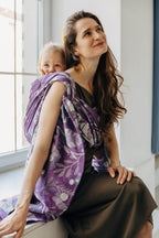 Baby Wrap, Jacquard Weave (39% merino wool, 28% combed cotton, 23% linen, 10% tussah silk) - EXPERIMENT no. 35 - Woven Baby XS - 4   long_woven_wraps    #