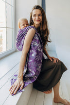 Baby Wrap, Jacquard Weave (39% merino wool, 28% combed cotton, 23% linen, 10% tussah silk) - EXPERIMENT no. 35 - Woven Baby XS - 4   long_woven_wraps    #