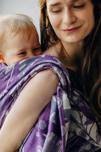Baby Wrap, Jacquard Weave (39% merino wool, 28% combed cotton, 23% linen, 10% tussah silk) - EXPERIMENT no. 35 - Woven Baby XS - 4   long_woven_wraps    #