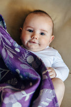 Baby Wrap, Jacquard Weave (39% merino wool, 28% combed cotton, 23% linen, 10% tussah silk) - EXPERIMENT no. 35 - Woven Baby XS - 4   long_woven_wraps    #