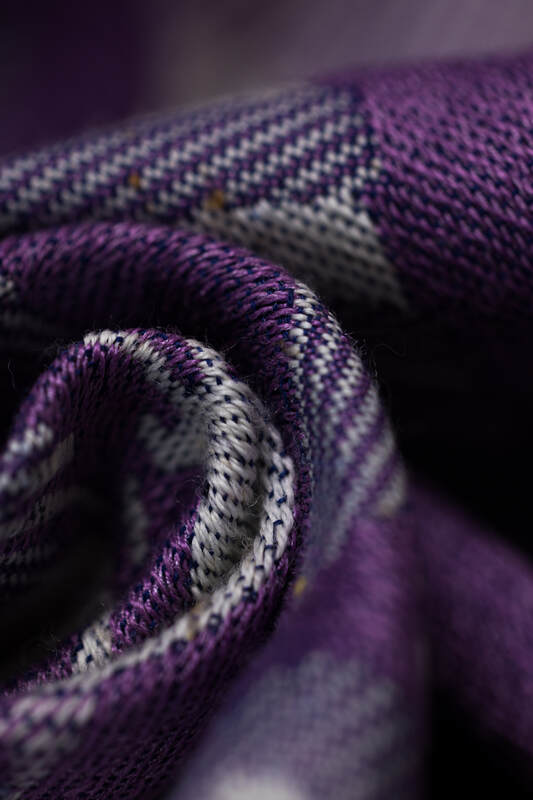 Baby Wrap, Jacquard Weave (39% merino wool, 28% combed cotton, 23% linen, 10% tussah silk) - EXPERIMENT no. 35 - Woven Baby XS - 4   long_woven_wraps    #