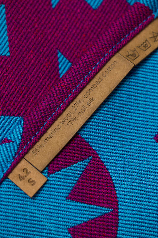 Baby Wrap, Jacquard Weave, (56% merino wool, 27% combed cotton, 17% noil silk) - EXPERIMENT no. 36 - Woven Baby S - 5   long_woven_wraps    #