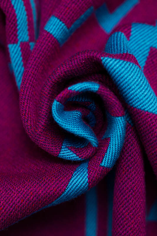 Baby Wrap, Jacquard Weave, (56% merino wool, 27% combed cotton, 17% noil silk) - EXPERIMENT no. 36 - Woven Baby S - 5   long_woven_wraps    #