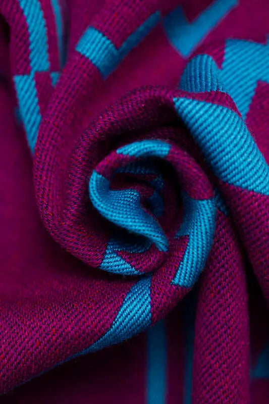 Baby Wrap, Jacquard Weave, (56% merino wool, 27% combed cotton, 17% noil silk) - EXPERIMENT no. 36 - Woven Baby Size - S   long_woven_wraps    #