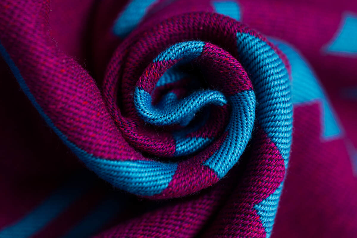 Baby Wrap, Jacquard Weave, (56% merino wool, 27% combed cotton, 17% noil silk) - EXPERIMENT no. 36 - Woven Baby S - 5   long_woven_wraps    #