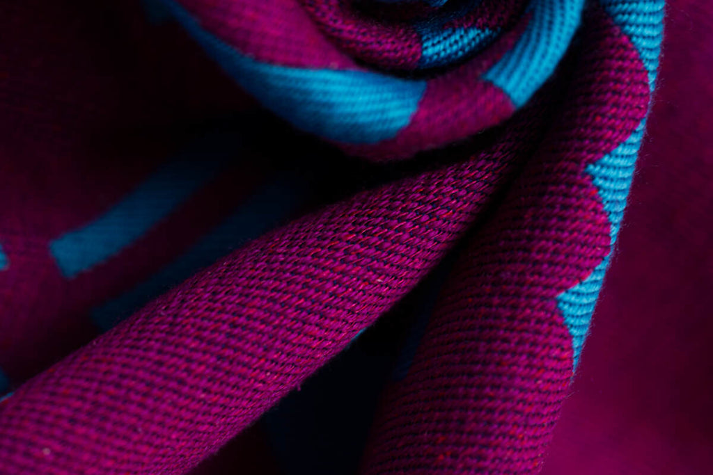 Baby Wrap, Jacquard Weave, (56% merino wool, 27% combed cotton, 17% noil silk) - EXPERIMENT no. 36 - Woven Baby S - 5   long_woven_wraps    #