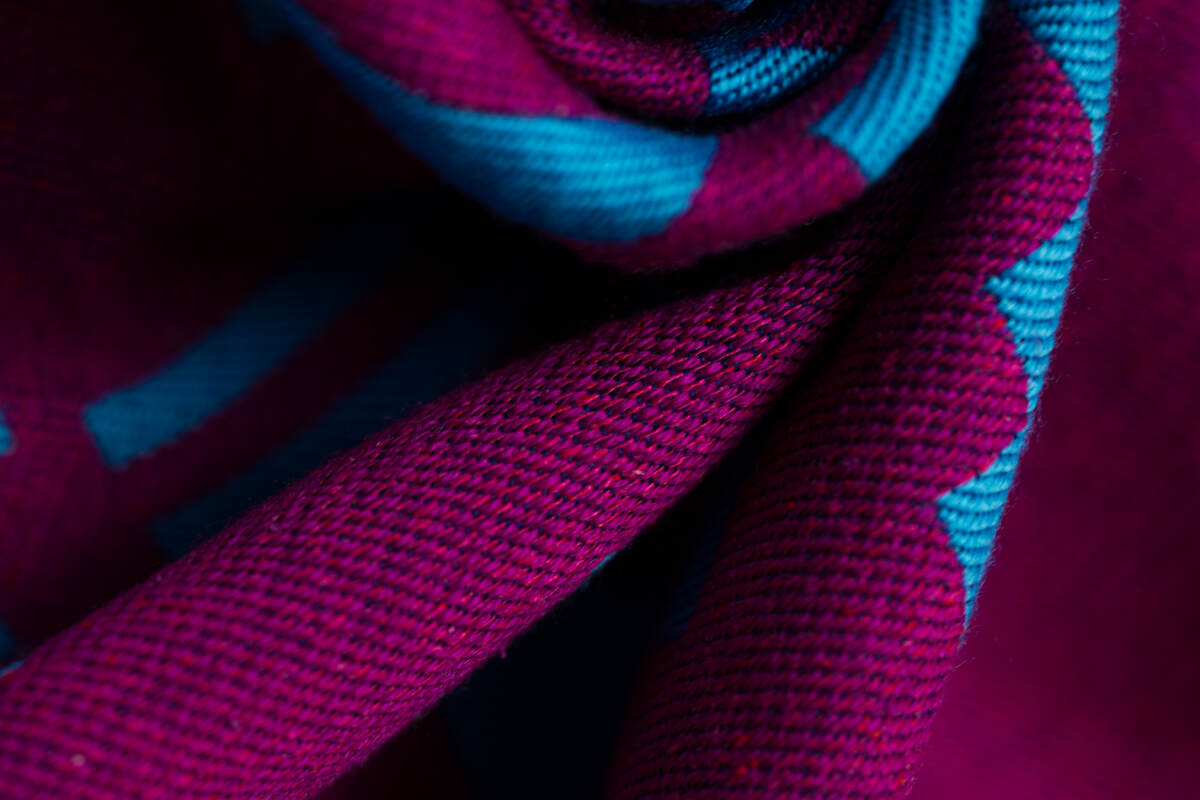 Baby Wrap, Jacquard Weave, (56% merino wool, 27% combed cotton, 17% noil silk) - EXPERIMENT no. 36 - Woven Baby S - 5   long_woven_wraps    #